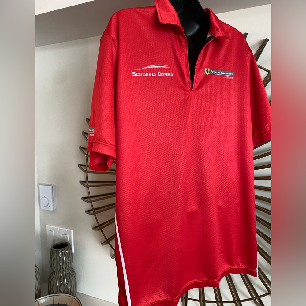 Ferrari Red Performance Jersey with Quarter-Zip
